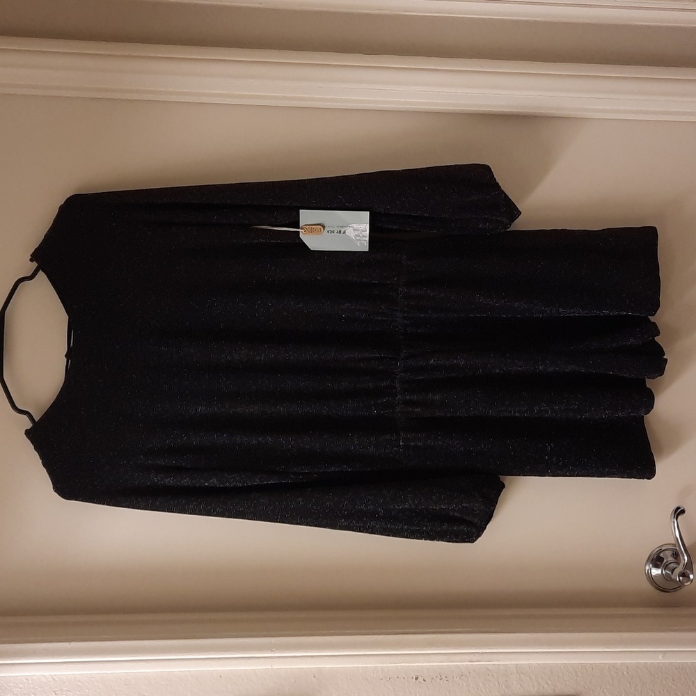 NWT, Anthro If By Sea Sparkle Tie Back Romper